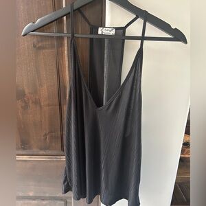 Free People Black Racerback Tank